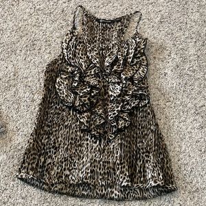 Milano Leopard Cheetah ruffle tank top
blouse S